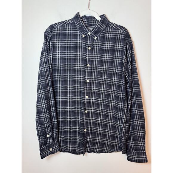 Slate And Stone Men's Black Plaid Button Down Sz XL - Picture 1 of 6